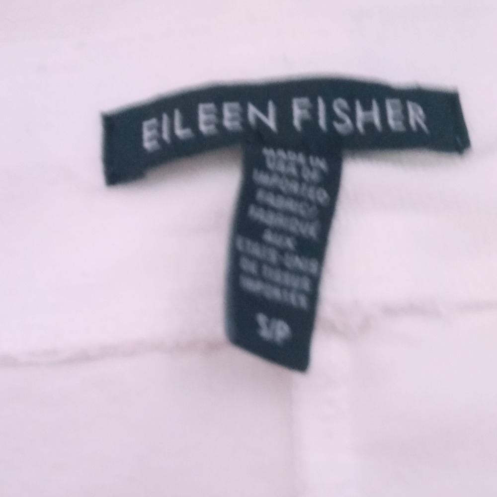 Eileen Fisher S/P Washable Stretch Crepe Slim Leg Ankle Pants White Skinny - Picture 8 of 9